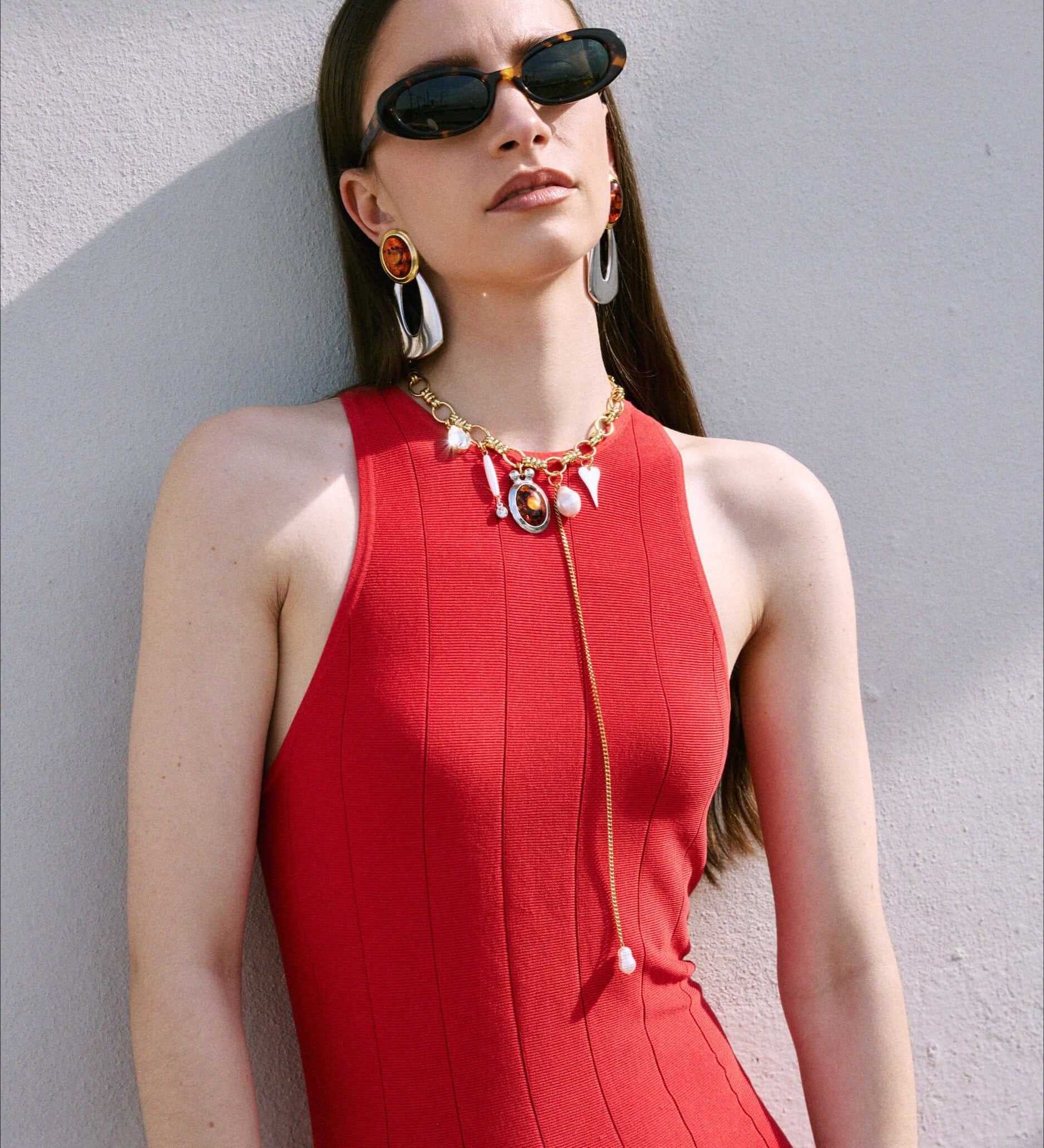 Muse Ohrringe — Vergoldet mit Schildpatt - Cabochon | Yasèmia Fashion Jewellery Yasèmia