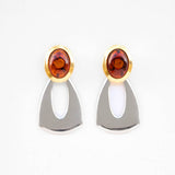 Muse Ohrringe — Vergoldet mit Schildpatt - Cabochon | Yasèmia Fashion Jewellery Yasèmia