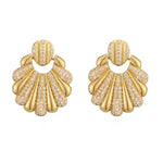 Yasemia Schmuck handgemachte Düsseldorf Muscheln Ohrringe Gold und Zirkonia
