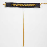 Night Fever Choker – Raffia & Gold, Herzanhänger | Yasèmia Choker Yasèmia