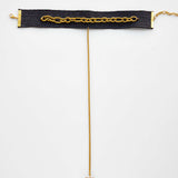 Night Fever Choker – Raffia & Gold, Herzanhänger | Yasèmia Choker Yasèmia