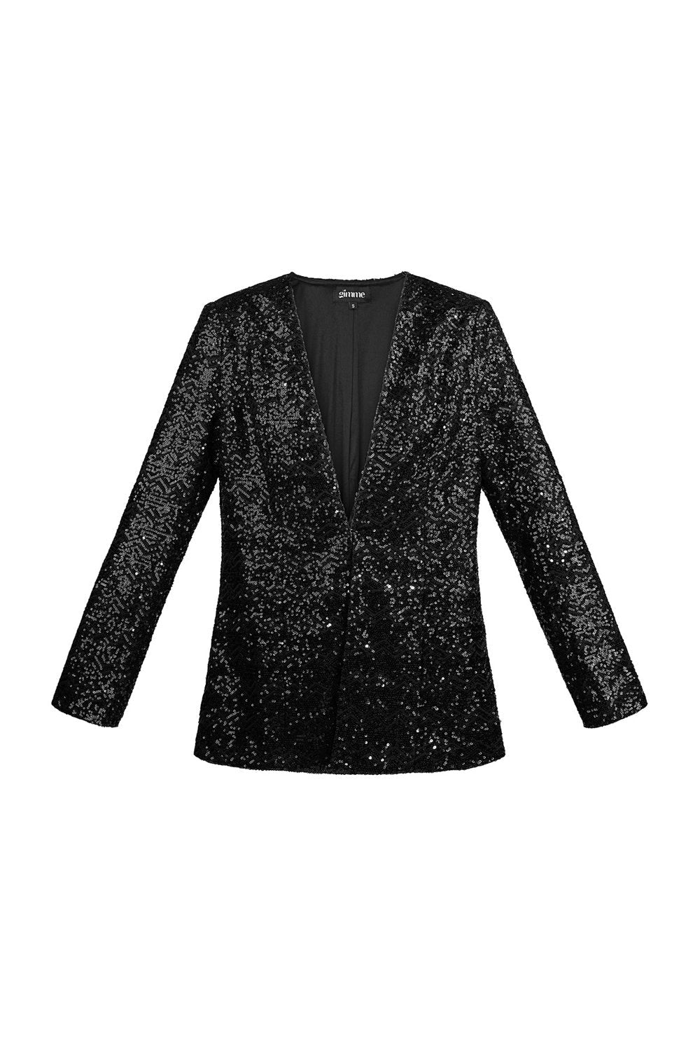 Yasemia eleganter schwarzer Glitzerblazer Damen – stilvoller Party- und Abendlook
