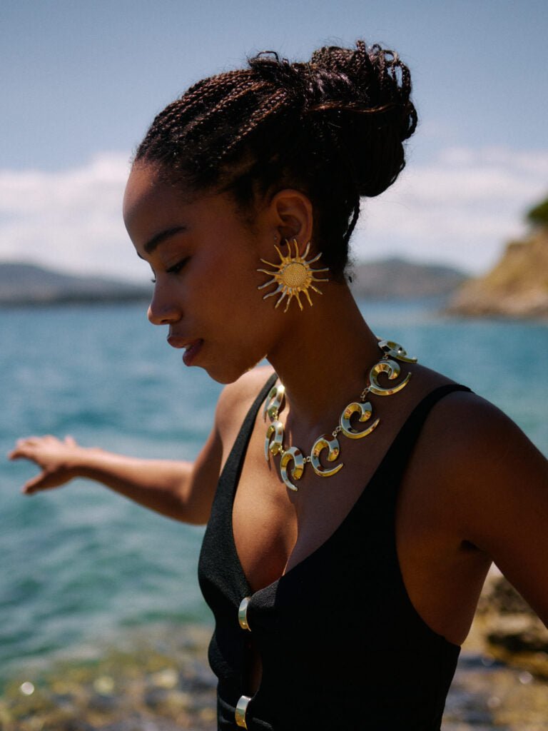 Raggio Ohrringe | 24K Vergoldete Messing-Ohrringe – Yasèmia Earrings Yasèmia