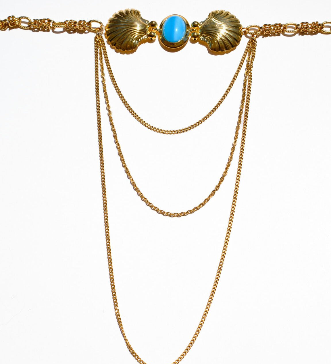 Saudade Choker | 24K Vergoldet mit Türkis Glaskaboschon – Yasèmia Necklace Yasèmia