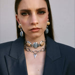 Silver Haze Choker – Glas Cabochons | Yasèmia Choker Yasèmia