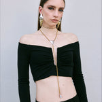 Trinity Drop Necklace – Gold, Silber & Preciosa Kristall | Yasèmia Necklace Yasèmia