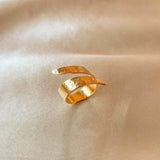 Eleganter Sahara - Ring aus 24K vergoldetem Bronze – Verstellbar und Hypoallergen l Yasèmia Jewellery Yasèmia