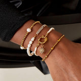 Aiyla Armband - Exquisite Eleganz aus 18K vergoldetem Edelstahl mit edlen Süßwasserperlen l Yasèmia Jewellery Yasèmia