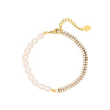 Aiyla Armband - Exquisite Eleganz aus 18K vergoldetem Edelstahl mit edlen Süßwasserperlen l Yasèmia Jewellery Yasèmia