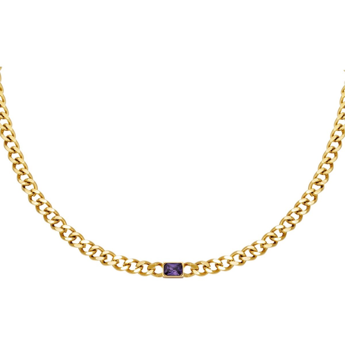 Chloè Chunky Kettenanhänger mit Zirkon - 18K vergoldeter Edelstahl für den täglichen Glamour l Yasèmia Jewellery Yasèmia