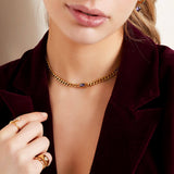 Chloè Chunky Kettenanhänger mit Zirkon - 18K vergoldeter Edelstahl für den täglichen Glamour l Yasèmia Jewellery Yasèmia