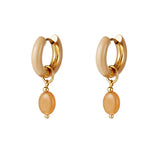 Elegante 18K vergoldete Edelstahl Creolen mit emaillierter Beschichtung l Yasèmia Jewellery Yasèmia