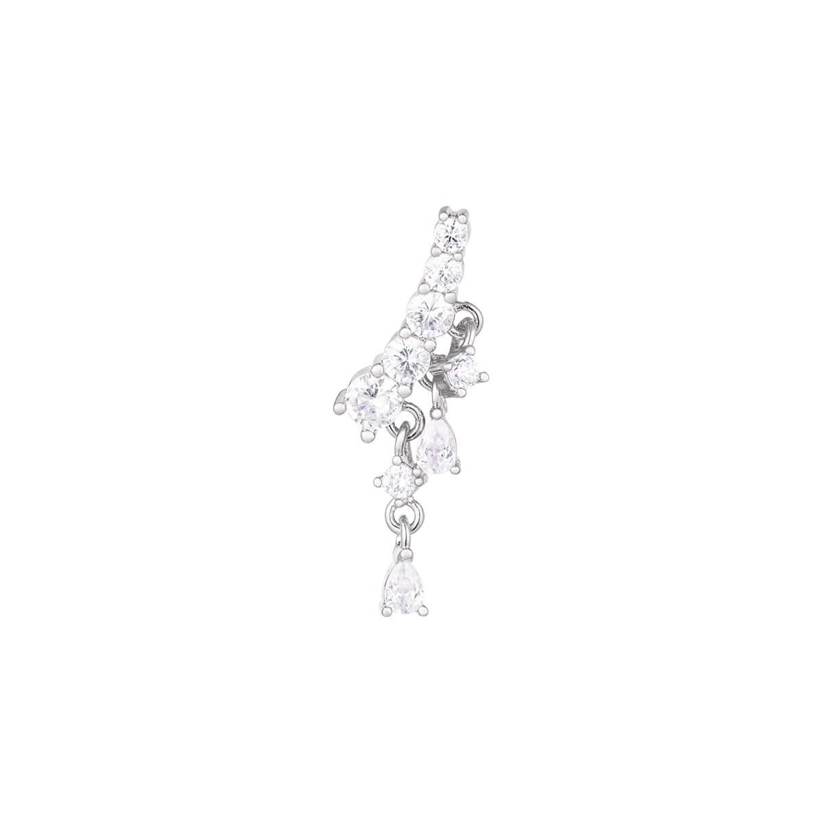 Deliah Piercing Ohrringe - 18K Goldplattierter Zirkon l Yasèmia Jewellery Yasèmia