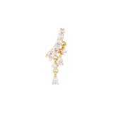 Deliah Piercing Ohrringe - 18K Goldplattierter Zirkon l Yasèmia Jewellery Yasèmia