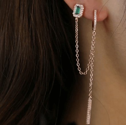 Elegante Eva Ohrringe - Roségold 18K Vergoldet mit funkelnden Zirkonen l Yasèmia Jewellery Yasèmia