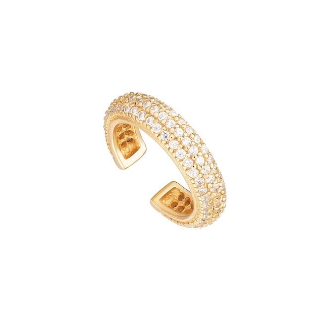 Eleganter Gehörgangs - Cuff aus 925er Sterlingsilber mit funkelnden Zirkonen - l Yasèmia Jewellery Yasèmia