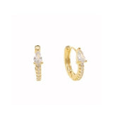 Mini Huggie Ohrringe aus 18K vergoldetem Zirkon - Eleganz für jeden Anlass l Yasèmia Jewellery Yasèmia
