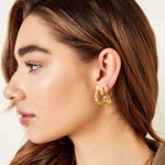 Elegante Giselle Creolen - 18K vergoldeter Edelstahl l Yasèmia Jewellery Yasèmia