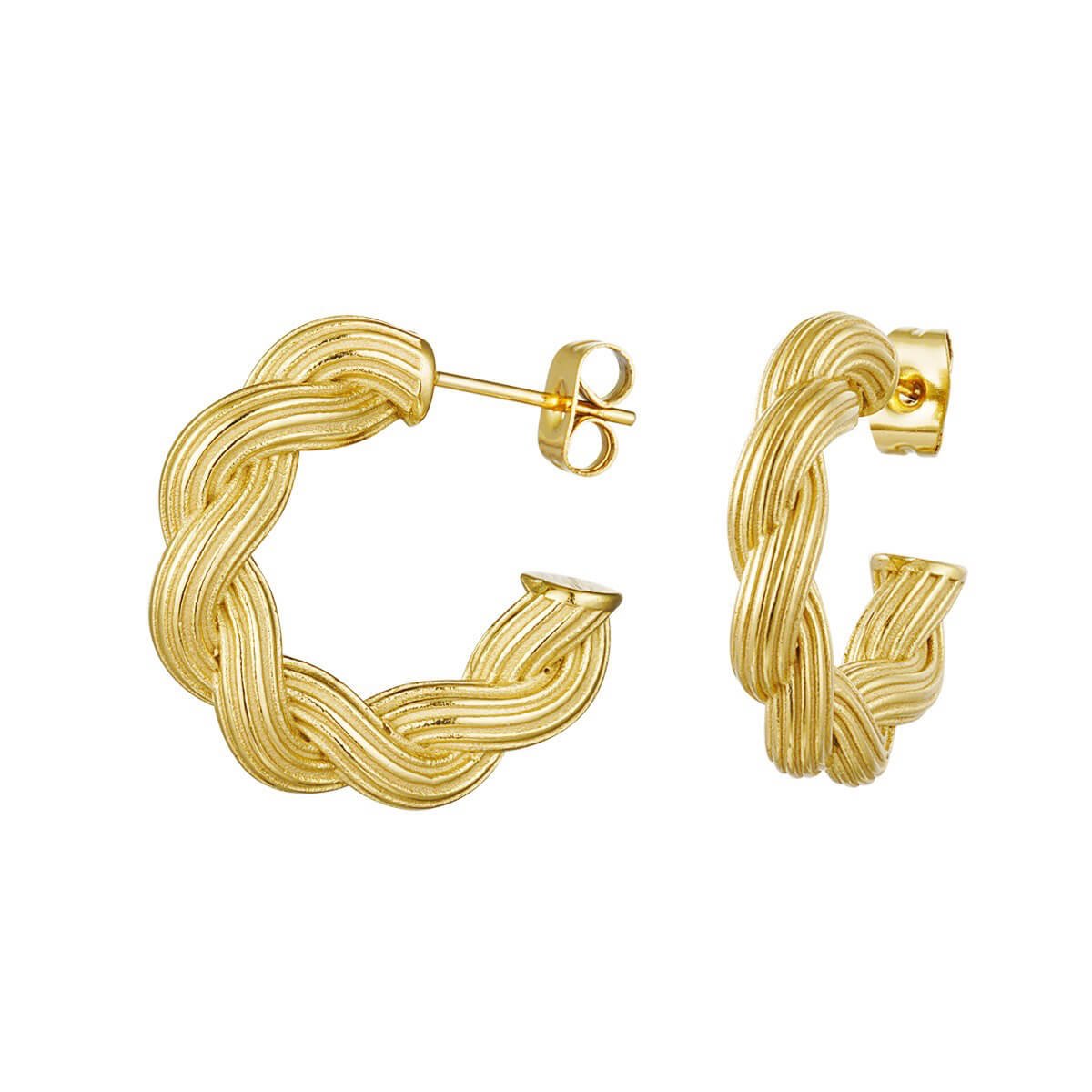 Elegante Giselle Creolen - 18K vergoldeter Edelstahl l Yasèmia Jewellery Yasèmia