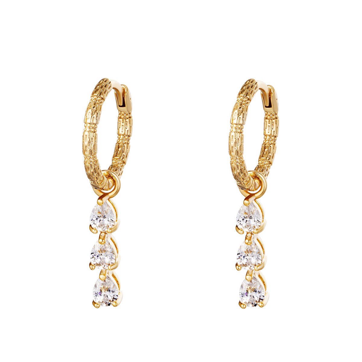 Mini Huggie Ohrringe mit 18K vergoldetem Zirkon - Eleganz für jeden Tag l Yasèmia Jewellery Yasèmia
