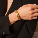 Elegantes Armband aus vergoldetem Bronze - Julie Bangle l Yasèmia Jewellery Yasèmia