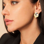 Kaira Ohrstecker mit Swarovski - Kristallen - 24K vergoldetes Bronze l Yasèmia Jewellery Yasèmia