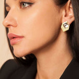 Kaira Ohrstecker mit Swarovski - Kristallen - 24K vergoldetes Bronze l Yasèmia Jewellery Yasèmia