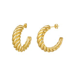 Elegante Kiara Creolen aus 18K vergoldetem Edelstahl l Yasèmia Jewellery Yasèmia