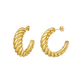 Elegante Kiara Creolen aus 18K vergoldetem Edelstahl l Yasèmia Jewellery Yasèmia