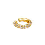 Eleganter Ohrring - Cuff aus 18K vergoldetem Kupfer mit Zirkonsteinen in verschiedenen Farben l Yasèmia Jewellery Yasèmia