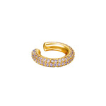 Eleganter Ohrring - Cuff aus 18K vergoldetem Kupfer mit Zirkonsteinen in verschiedenen Farben l Yasèmia Jewellery Yasèmia