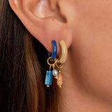 La Mer Mini Ohrringe aus Edelstahl mit blauer Emaille - Beschichtung l Yasèmia Jewellery Yasèmia