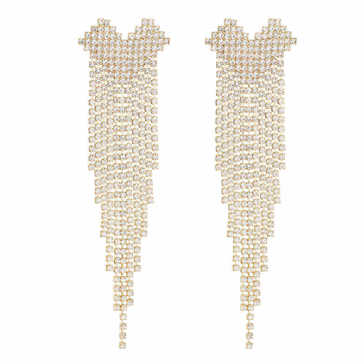 Herzförmige Ohrringe in 18K vergoldetem Kupfer mit Zirkonen - Elegantes Geschenk für besondere Anlässe l Yasèmia Jewellery Yasèmia