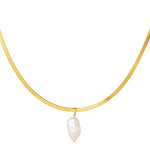 Elegante Perlenkette aus Edelstahl mit 18K Goldbeschichtung - Leyla l Yasèmia Jewellery Yasèmia