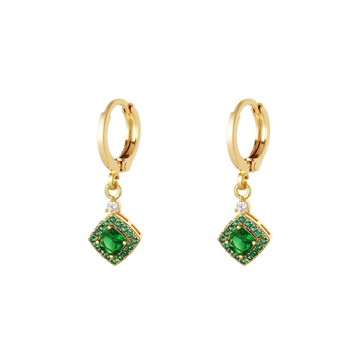 Mini Huggie Ohrringe Lourdes - 18K vergoldet mit funkelnden Zirkonen l Yasèmia Jewellery Yasèmia