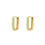 Midoriiro Huggies Ohrringe mit Zirkonen in Smaragdgrün - 18K Vergoldet l Yasèmia Jewellery Yasèmia