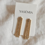 Glamouröse Monica Strassohrringe aus Edelstahl l Yasèmia Jewellery Yasèmia