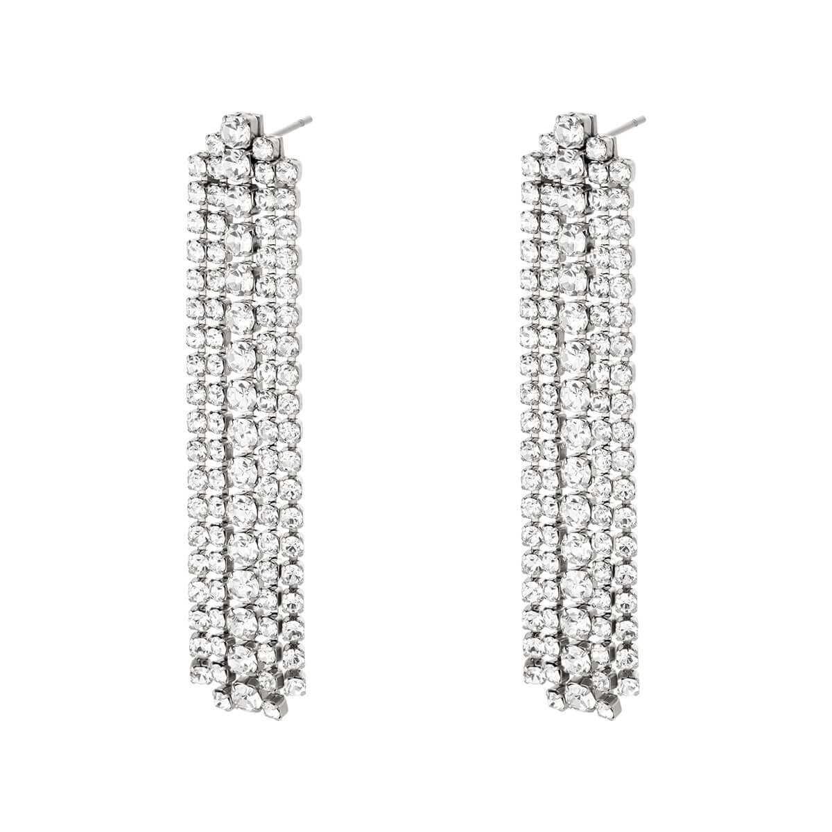Glamouröse Monica Strassohrringe aus Edelstahl l Yasèmia Jewellery Yasèmia