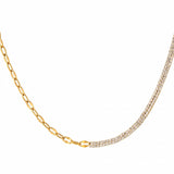 Ansprechende Halskette aus 18K vergoldetem Edelstahl mit Zirkonia - Nadia Kette l Yasèmia Jewellery Yasèmia