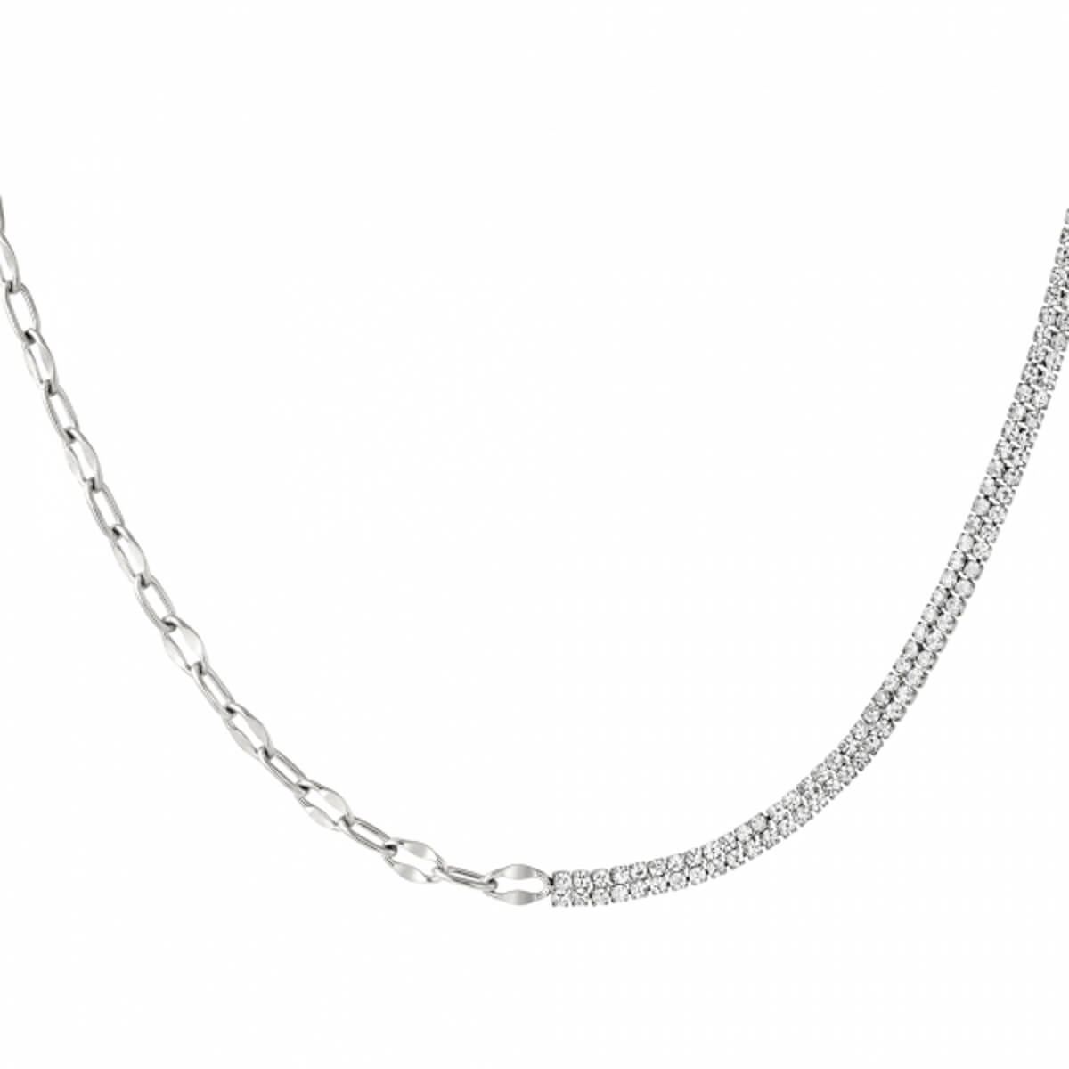 Ansprechende Halskette aus 18K vergoldetem Edelstahl mit Zirkonia - Nadia Kette l Yasèmia Jewellery Yasèmia