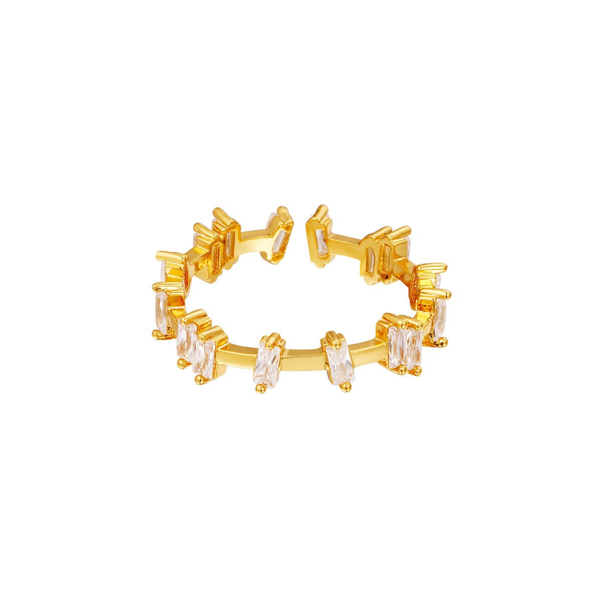Naira Ring aus 18K vergoldetem Zirkon - Einzigartiger Schmuck für stilvolle Frauen l Yasèmia Jewellery Yasèmia