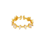 Naira Ring aus 18K vergoldetem Zirkon - Einzigartiger Schmuck für stilvolle Frauen l Yasèmia Jewellery Yasèmia
