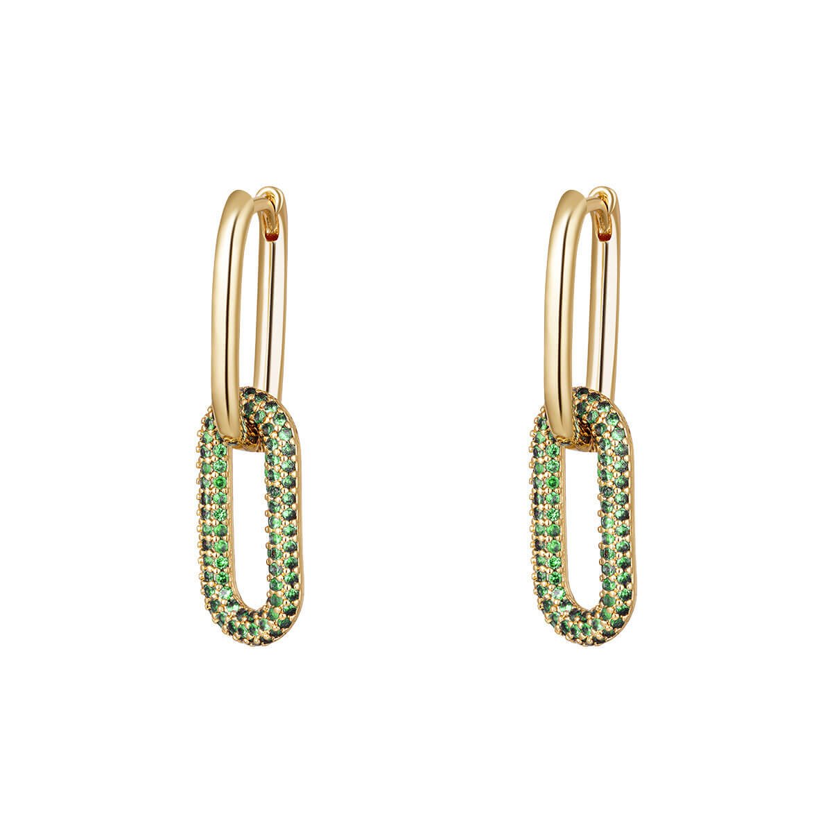 Elegante Ohrhänger aus 18K vergoldetem Kupfer mit Zirkonen – Glamour für jeden Anlass l Yasèmia Jewellery Yasèmia