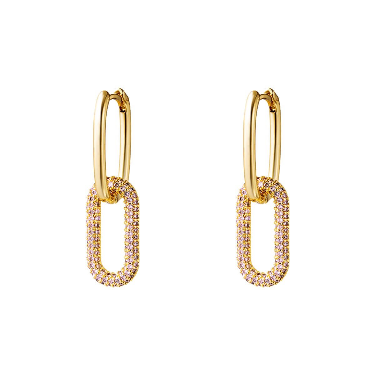 Elegante Ohrhänger aus 18K vergoldetem Kupfer mit Zirkonen – Glamour für jeden Anlass l Yasèmia Jewellery Yasèmia