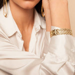 Handgefertetes Armband Noélia - 18K vergoldetes Bronze mit funkelnden Kristallen l Yasèmia Jewellery Yasèmia