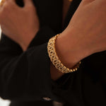 Handgefertetes Armband Noélia - 18K vergoldetes Bronze mit funkelnden Kristallen l Yasèmia Jewellery Yasèmia