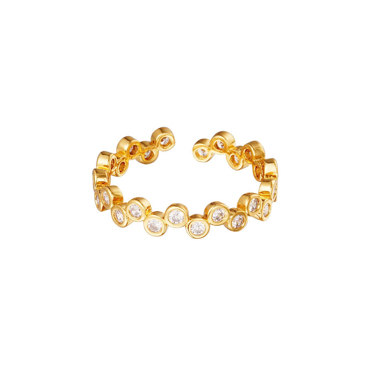 Wunderschöner Petra Ring mit Zirkonen - 18K vergoldet l Yasèmia Jewellery Yasèmia