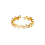 Wunderschöner Petra Ring mit Zirkonen - 18K vergoldet l Yasèmia Jewellery Yasèmia