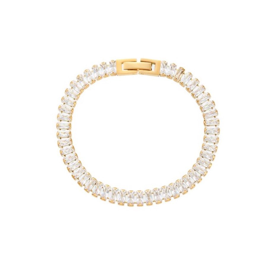 Elegantes 18K Edelstahlarmband mit Zirkonen - Ralah Kollektion l Yasèmia Jewellery Yasèmia