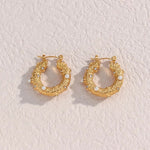 Veronica Hoops Ohrringe - 18K vergoldeter Edelstahl mit Süßwasserperlen & Zirkonia l Yasèmia Jewellery Yasèmia
